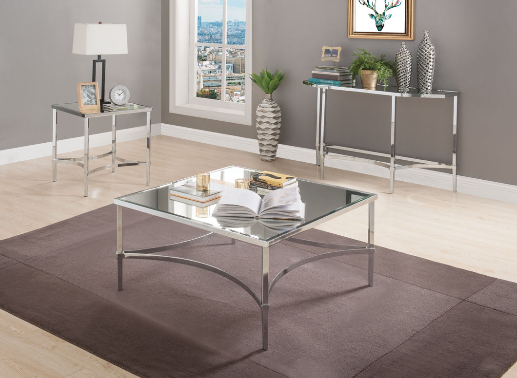 Petunia Chrome & Mirror Coffee Table