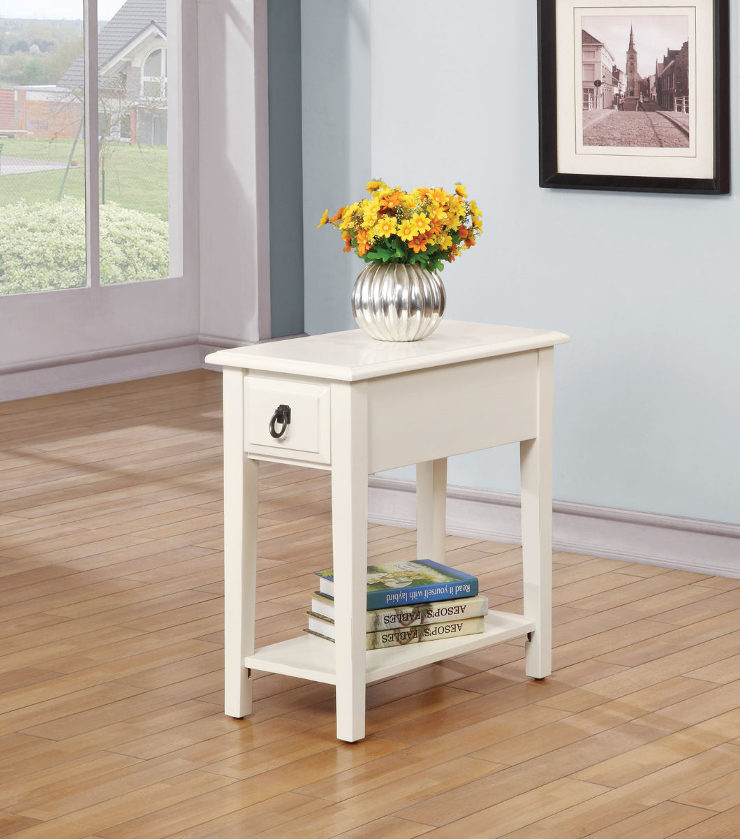 Jeana White Side Table