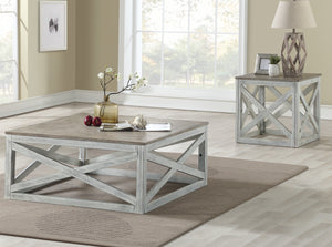 Avianna Gray Oak & Antique White Coffee Table