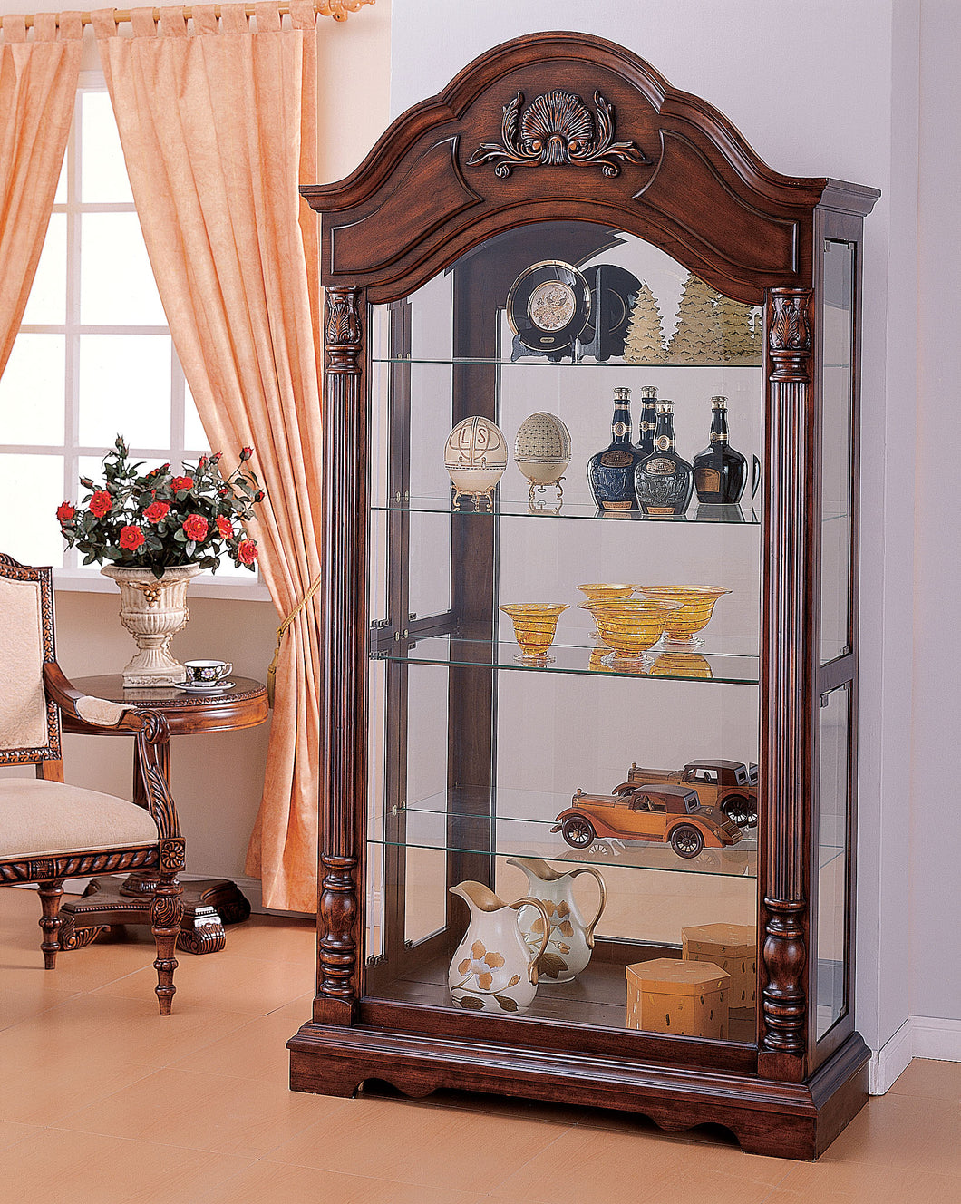 Denton Cherry Curio Cabinet