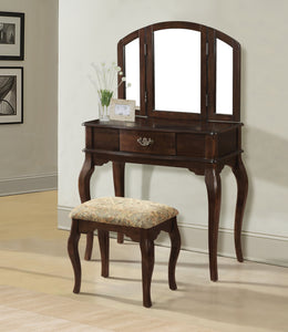 Maren Cherry Vanity Desk & Stool