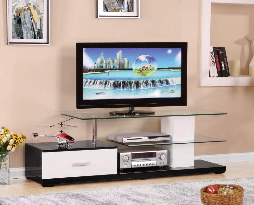 Ivana White & Black TV Stand