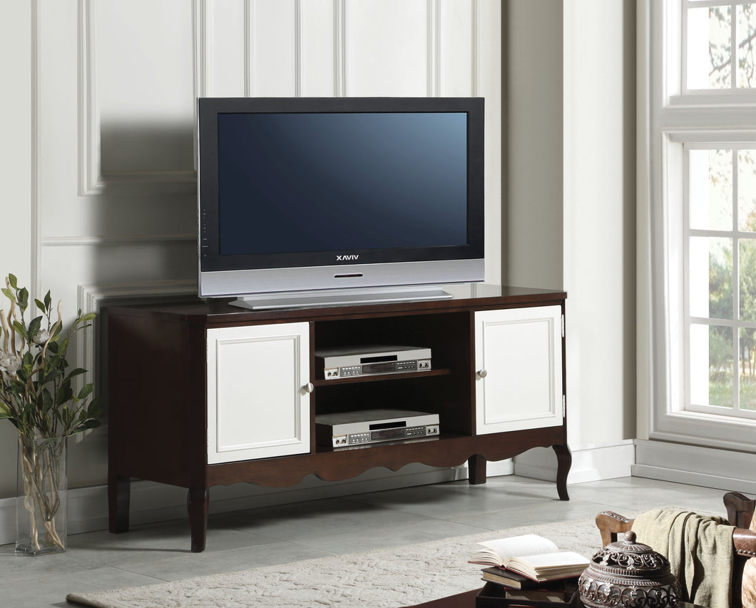 Mathias Walnut & White TV Stand