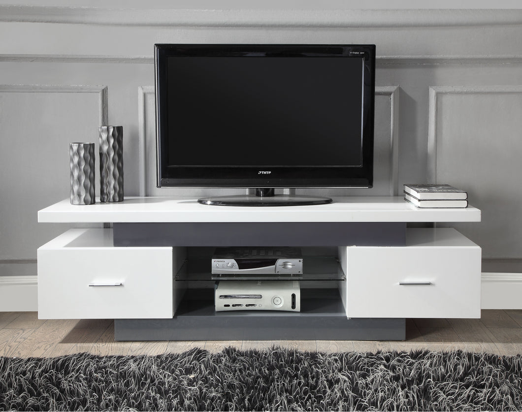 Vicente White & Gray TV Stand