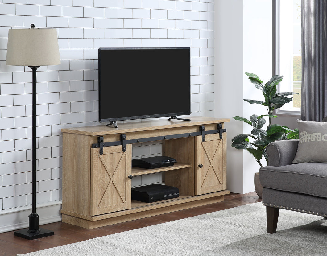 Rowan Natural TV Stand (Optional Fireplace)