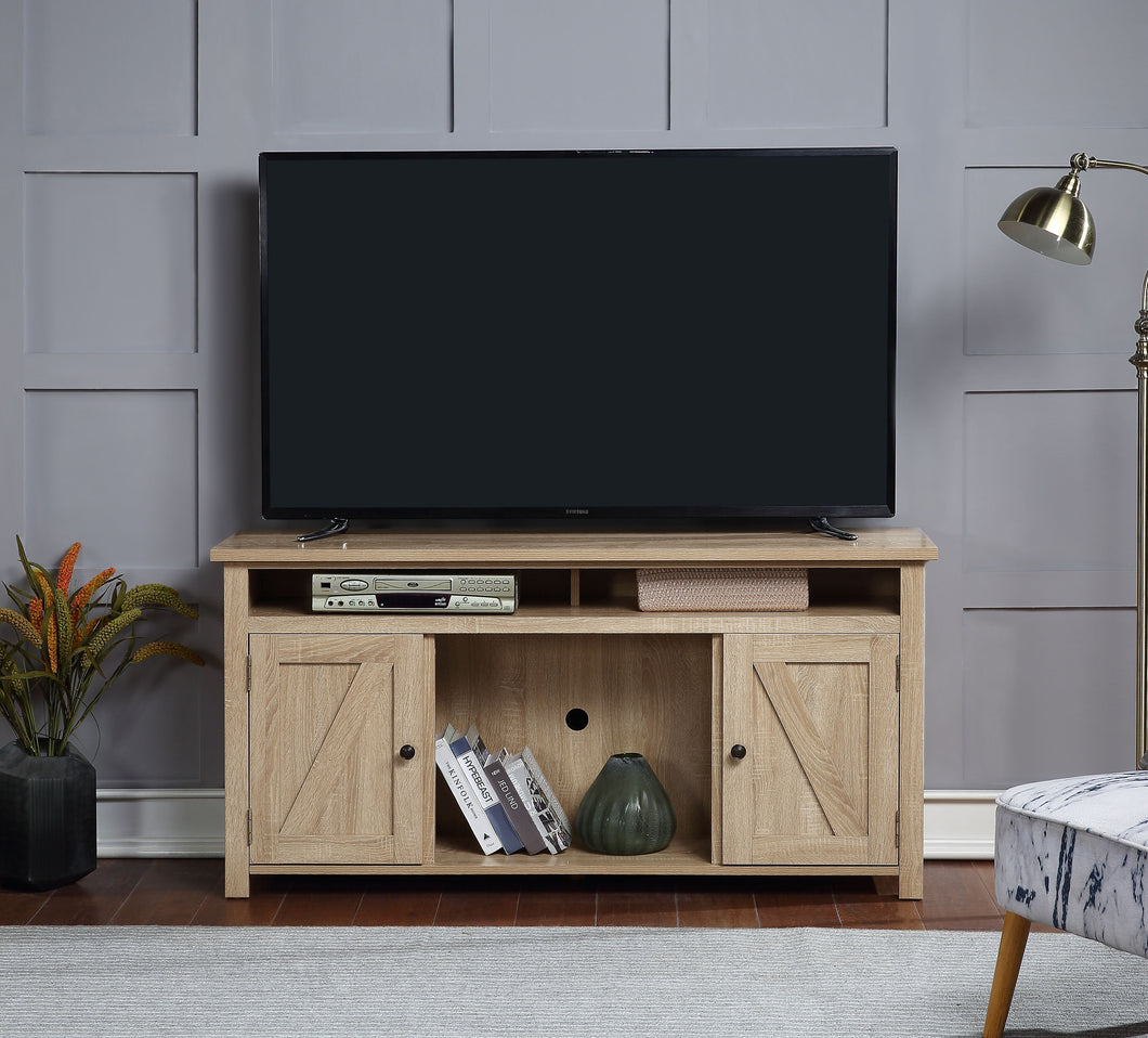 Cordell Natural TV Stand (Optional Fireplace)