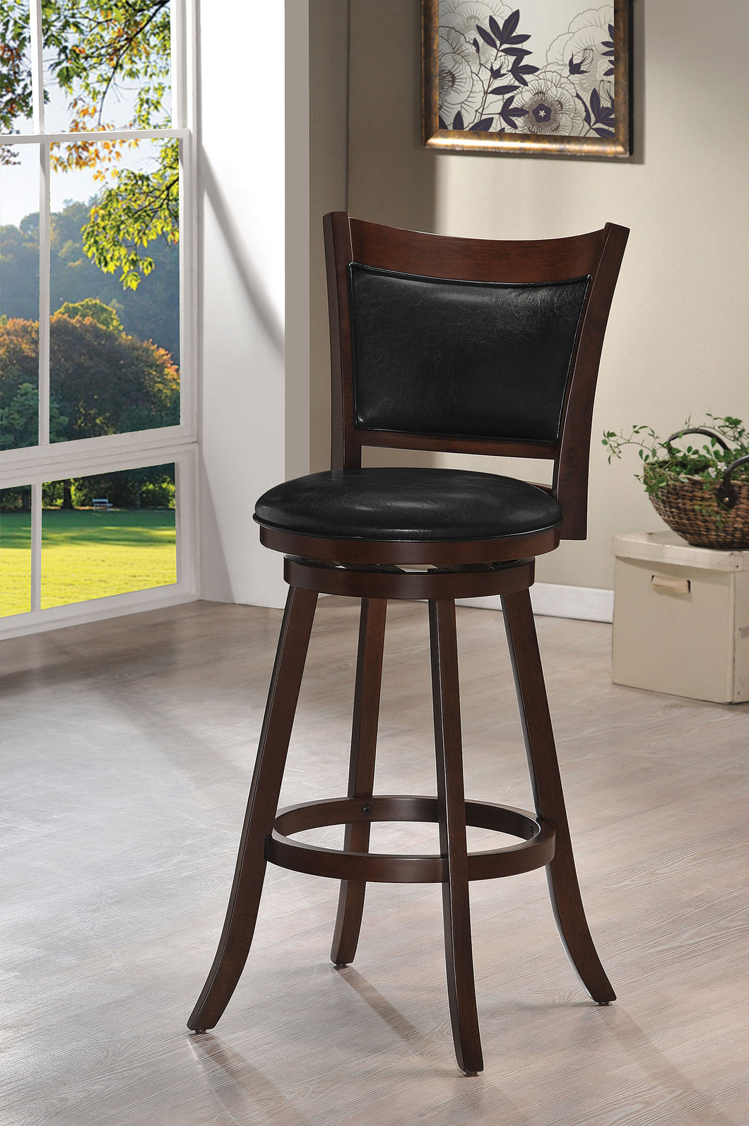 Tabib PU & Cappuccino Bar Chair (1Pc)