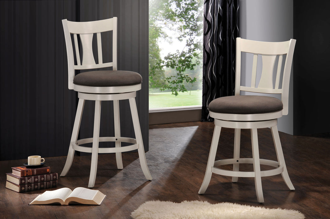 Tabib Fabric & White Counter Height Chair