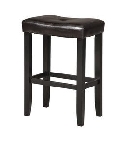 Micha Espresso PU & Black Counter Height Stool