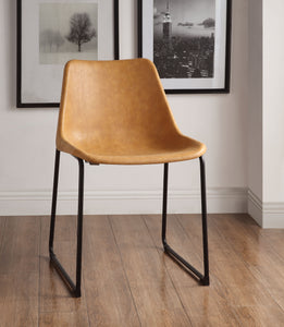 Valgus Vintage Camel & Black Side Chair