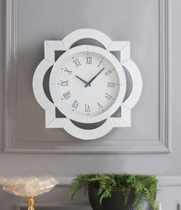Lilac Mirrored Wall Clock