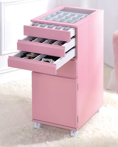 Nariah Pink Jewelry Armoire