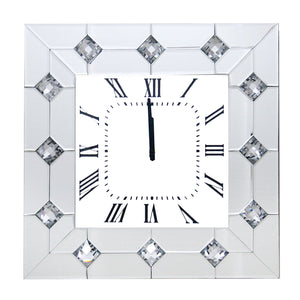 Hessa Mirrored & Faux Rhinestones Wall Clock