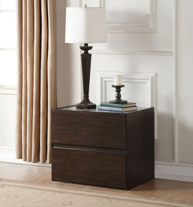 Wellins Dark Gray & Espresso Accent Table