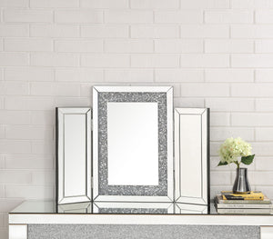 Noralie Mirrored & Faux Diamonds Accent Decor