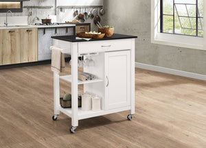 Ottawa Black & White Kitchen Cart