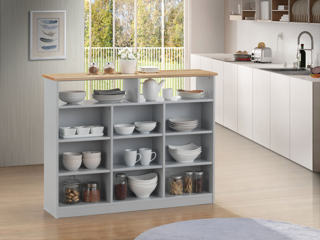 Jorim Natural & Gray Kitchen Cart