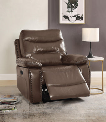 Aashi Brown Leather-Gel Match Recliner (Motion) image