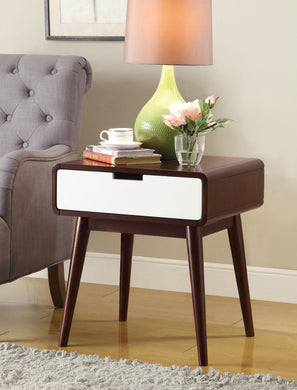 Christa Espresso & White End Table image