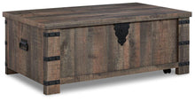 Load image into Gallery viewer, Hollum Rustic Brown Lift-Top Coffee Table image
