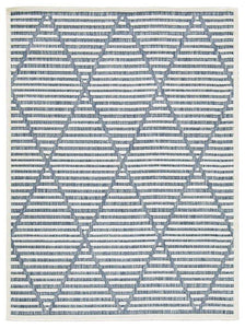 Finnlett Cream/Blue 5'3" x 7' Rug image