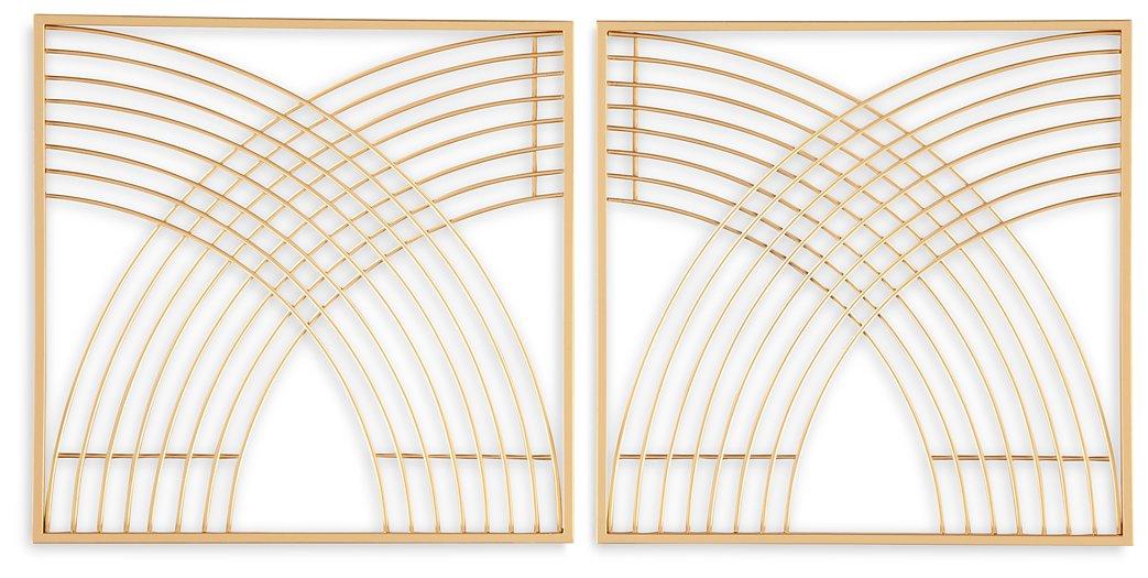 Dalkins Gold Finish Wall Decor (Set of 2) image