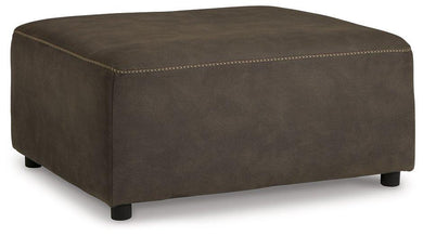 Allena Gunmetal Oversized Accent Ottoman image