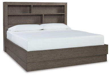 Anibecca Weathered Gray California King Bookcase Bed image