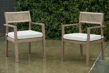 Load image into Gallery viewer, Aria Plains Arm Chair with Cushion (Set of 2) image

