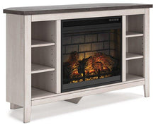 Load image into Gallery viewer, Dorrinson Corner TV Stand with Electric Fireplace image
