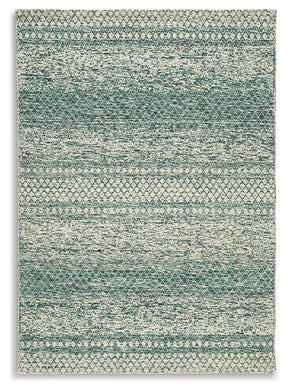 Devton Beige/Teal 5' x 7' Rug image