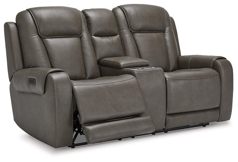 Card Player Smoke Power Reclining Loveseat image