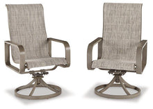 Load image into Gallery viewer, Beach Front Beige Sling Swivel Chair (Set of 2) image
