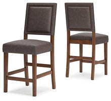 Load image into Gallery viewer, Benmara Grayish Brown/Brown Counter Height Bar Stool (Set of 2) image
