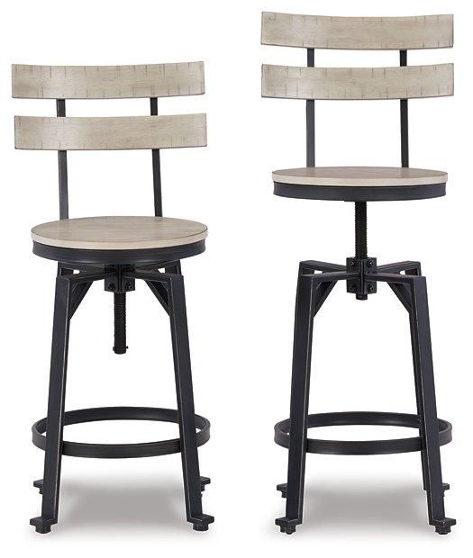 Karisslyn Whitewash/Black Counter Height Bar Stool image