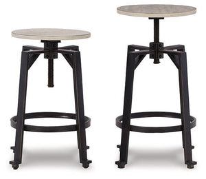 Karisslyn Whitewash/Black Counter Height Stool (Set of 2) image