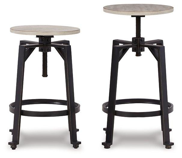 Karisslyn Whitewash/Black Counter Height Stool image