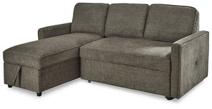 Kerle Charcoal 2-Piece Sectional with Pop Up Bed image