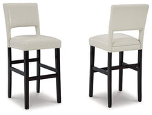 Load image into Gallery viewer, Leektree Ivory/Brown Bar Height Bar Stool (Set of 2) image
