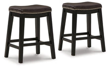 Load image into Gallery viewer, Lemante Dark Brown Counter Height Bar Stool image
