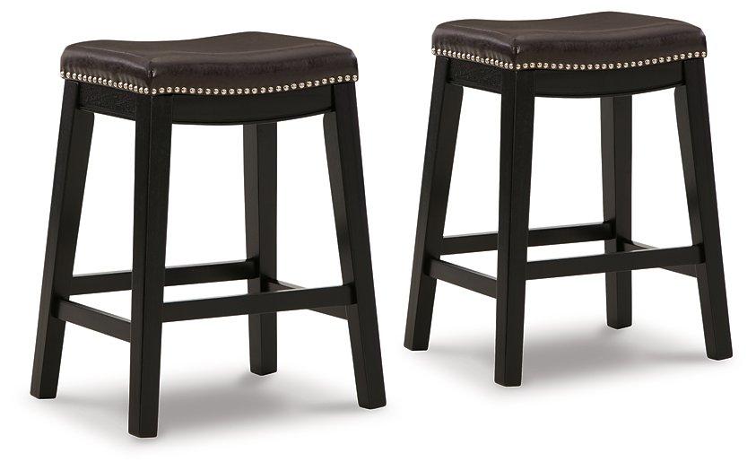 Lemante Dark Brown Counter Height Bar Stool (Set of 2) image