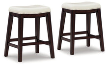 Load image into Gallery viewer, Lemante Ivory/Brown Counter Height Bar Stool (Set of 2) image
