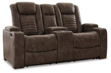 Load image into Gallery viewer, Soundcheck Earth Power Reclining Loveseat with Console image
