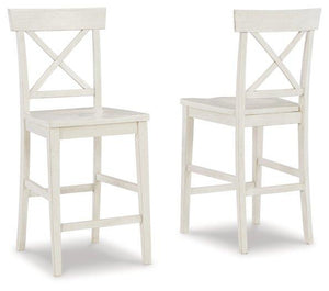 Stuven White Counter Height Bar Stool (Set of 2) image