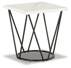 Vancent White/Black End Table image