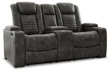 Load image into Gallery viewer, Soundcheck Storm Power Reclining Loveseat with Console image
