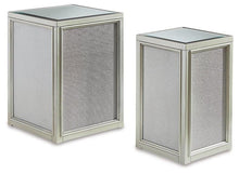 Load image into Gallery viewer, Traleena Silver Finish Nesting End Table (Set of 2) image
