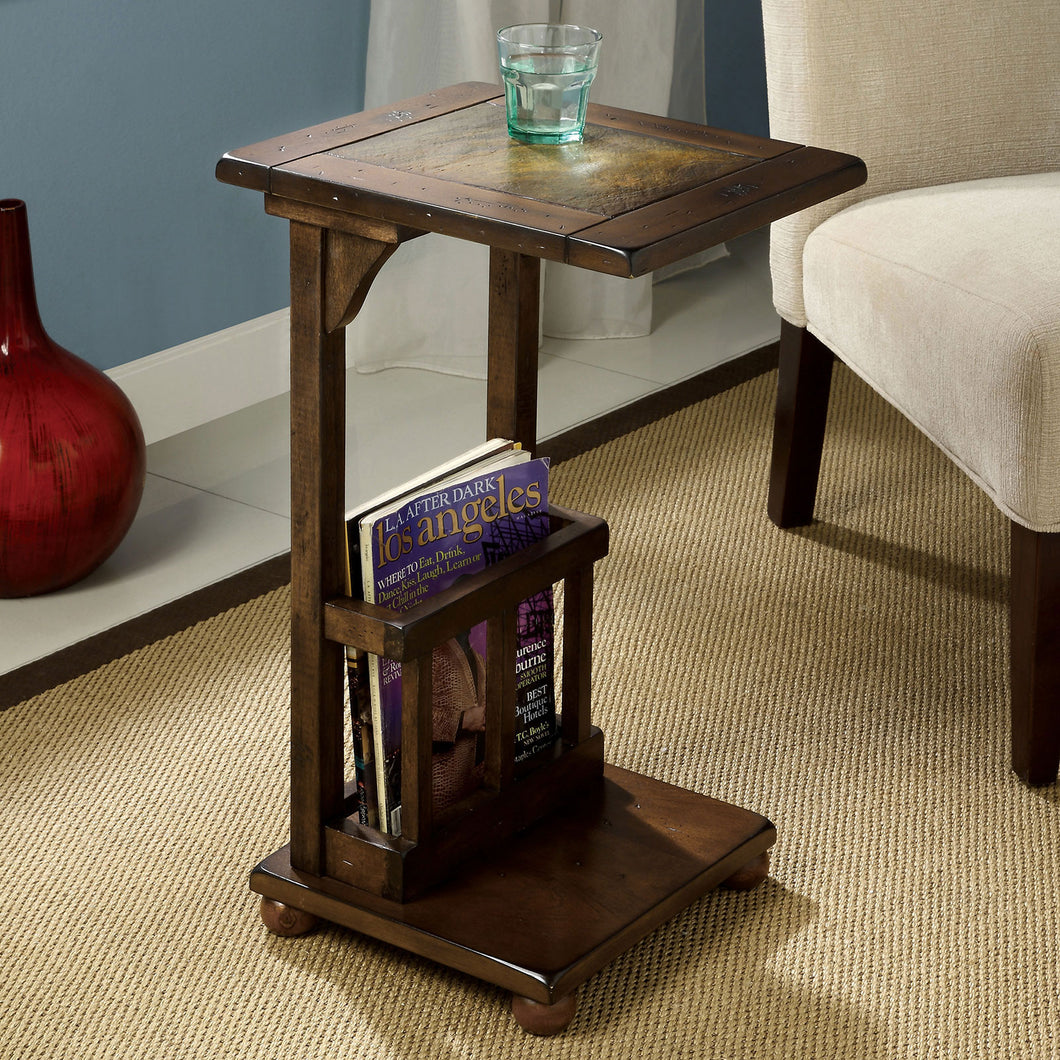 Wilcox Antique Walnut Slate-Insert Side Table