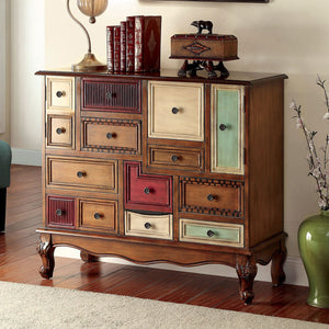 DESREE Multi/Antique Walnut Accent Chest