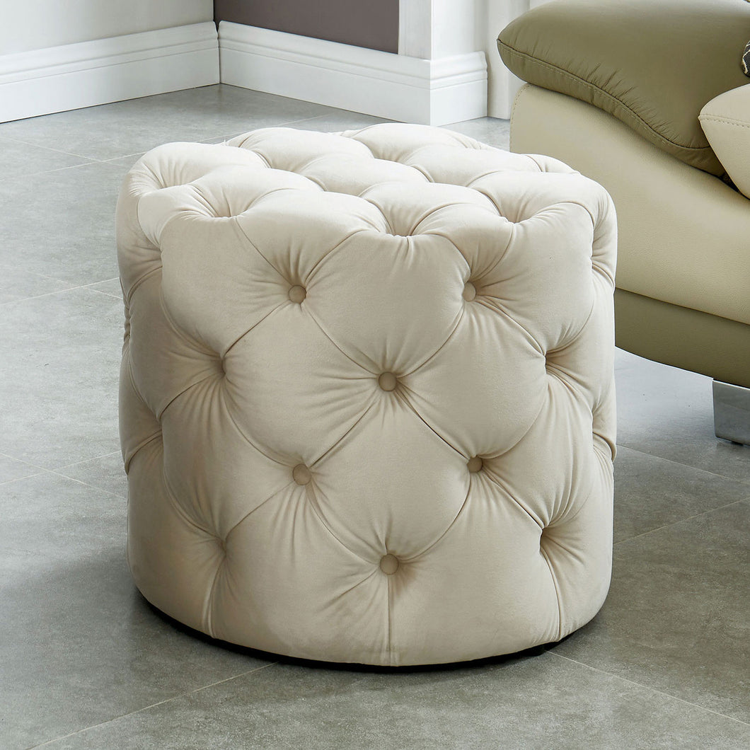 Irina Beige Ottoman